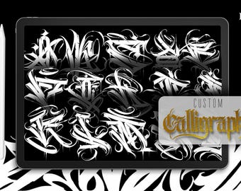 Procreate / custom calligraphy alphabet & brushes