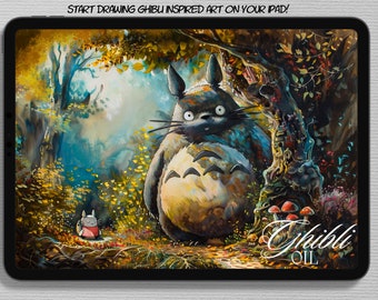 Procreate ~ Ghibli oil ~ custom made brushes