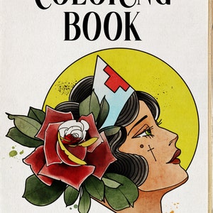 Tattoo coloring Ebook ~ 40+ projects