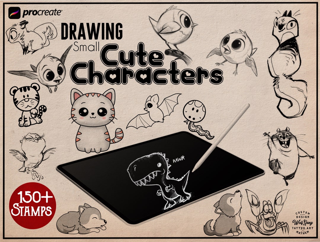 Procreate Kawaii Animals - Etsy