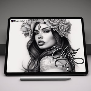 Procreate / Chica, tattoo design project