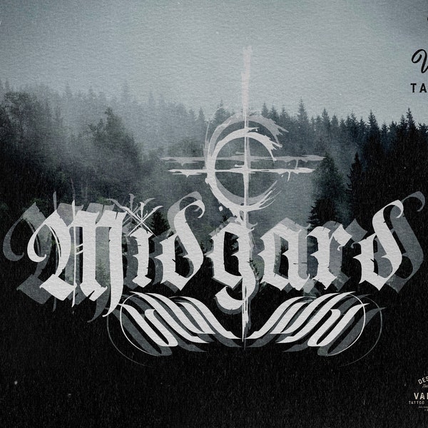 Procreate ~ Goth belettering project / Midgard