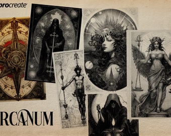 Procreate / Arcanum, 100+ unique tarot inspired artworks
