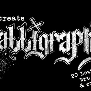 Procreate / Calligraphy ~ calligram ~ Blackletter brushes