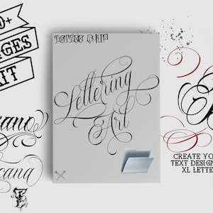 Mega paquete de letras para tatuajes (imágenes + fuentes normales)