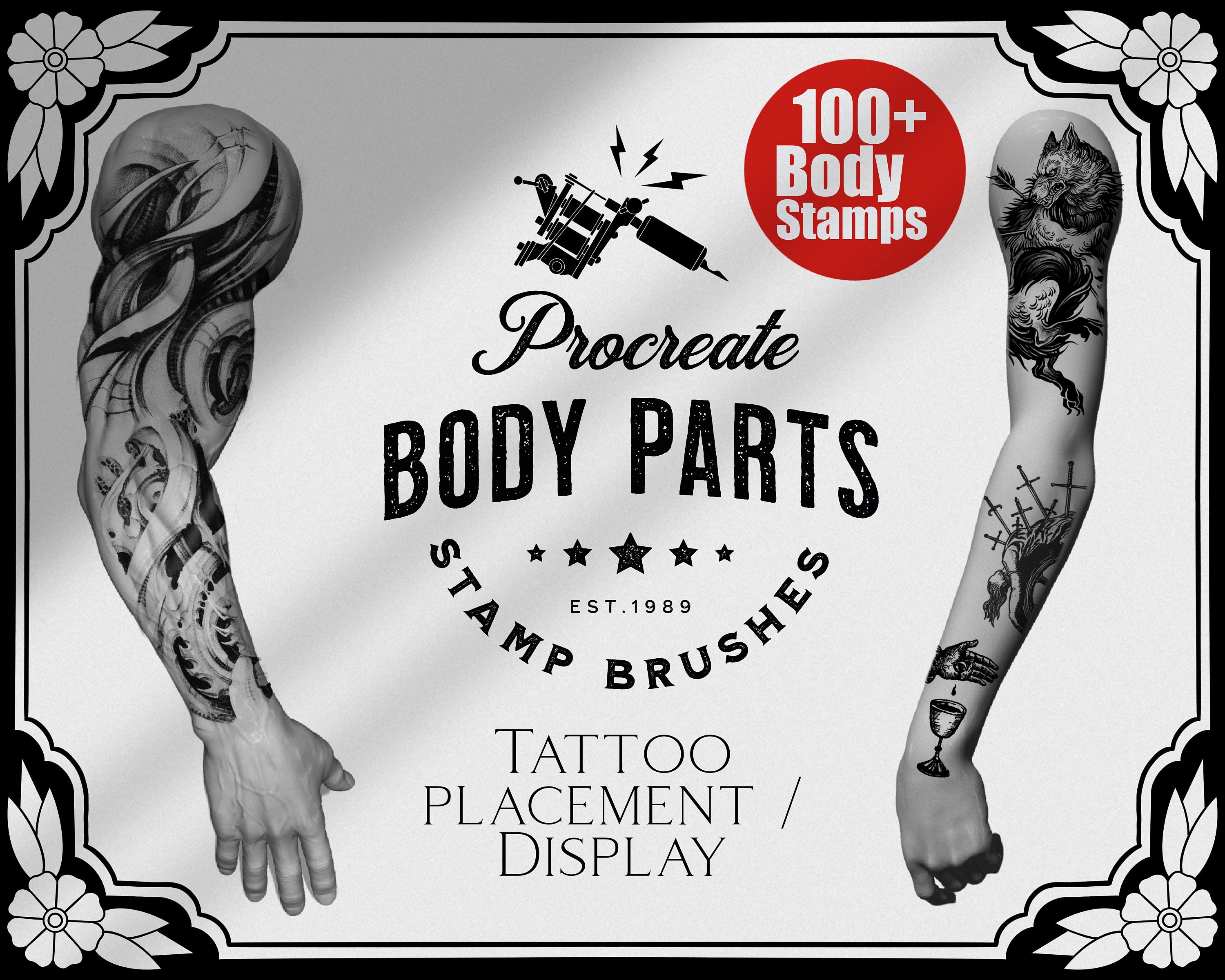 Procreate Body Parts / Tattoo Display Etsy Procreate Body Parts / Tattoo Display Etsy