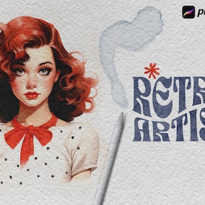 Procreate ~ The Retro Artist  ~ procreate brush bundle