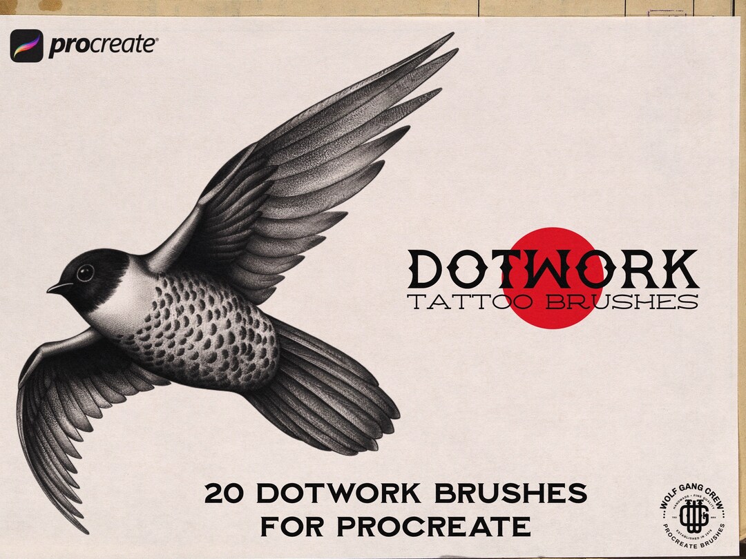 Procreate / Tattoo Dotwork Brush Bundle Etsy