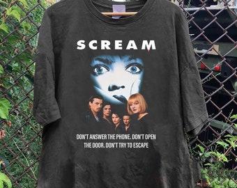 Scream Vintage Halloween Tshirt, Scary Movie T Shirt, Scream Movie Shirt, Scream Shirt, Halloween Shirt, Gift for Men Women Unisex Tee