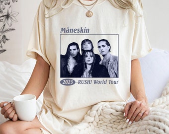 Maneskin Tshirt, Måneskin Rush T Shirt, Måneskin 2023 World Tour Tee Shirt, Måneskin Fan Gifts