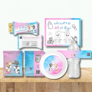 Lola or Bugs Gender Reveal Baby Shower-  INSTANT DOWNLOAD