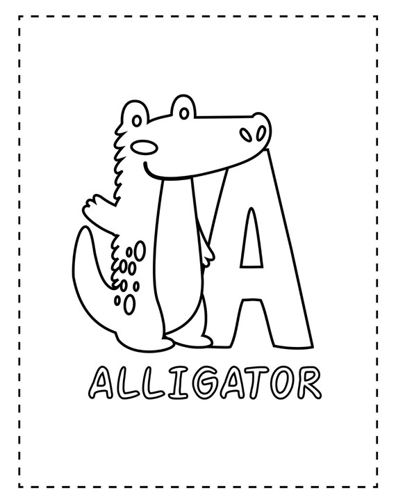 26 Printable Alphabet Letter Coloring Worksheets | Etsy