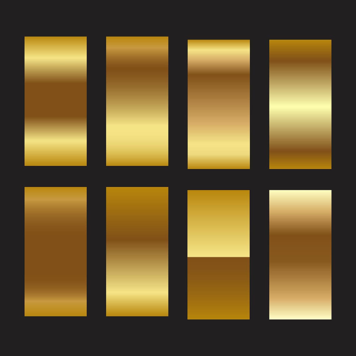 Affinity Color Palette Gold Gradient Color Sample Gold Color Swatches