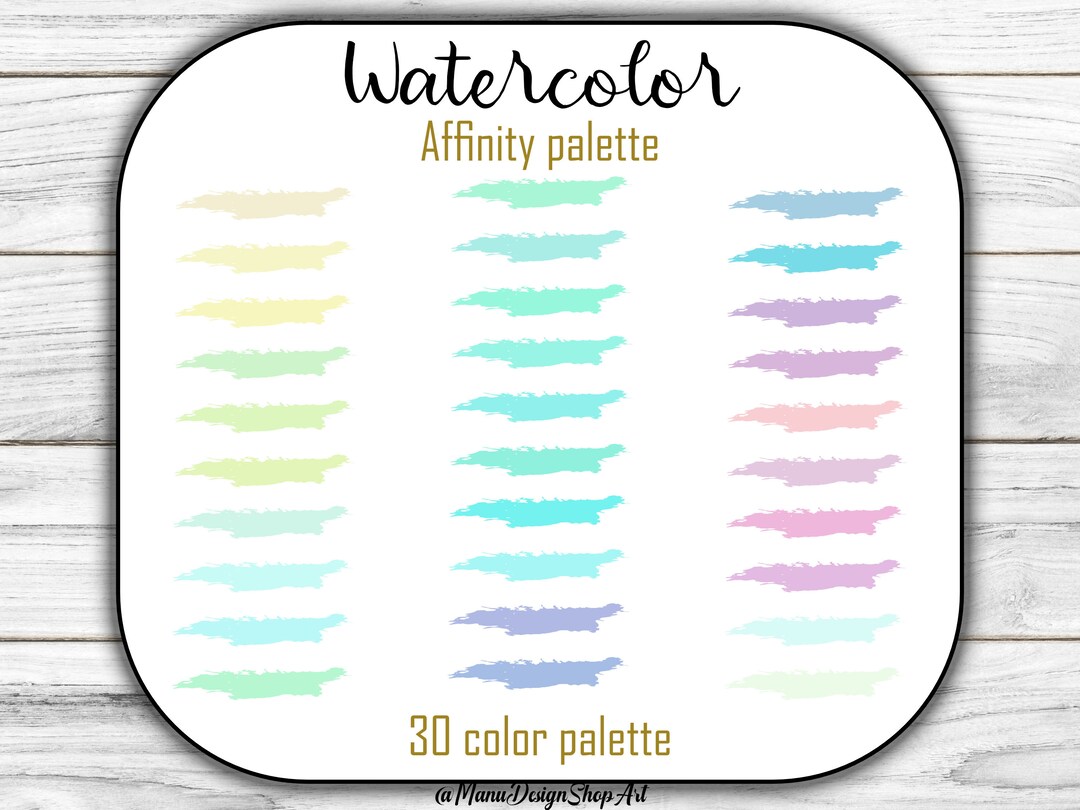 Affinity Color Palette - Watercolor - Color Sample - Pastel Color ...