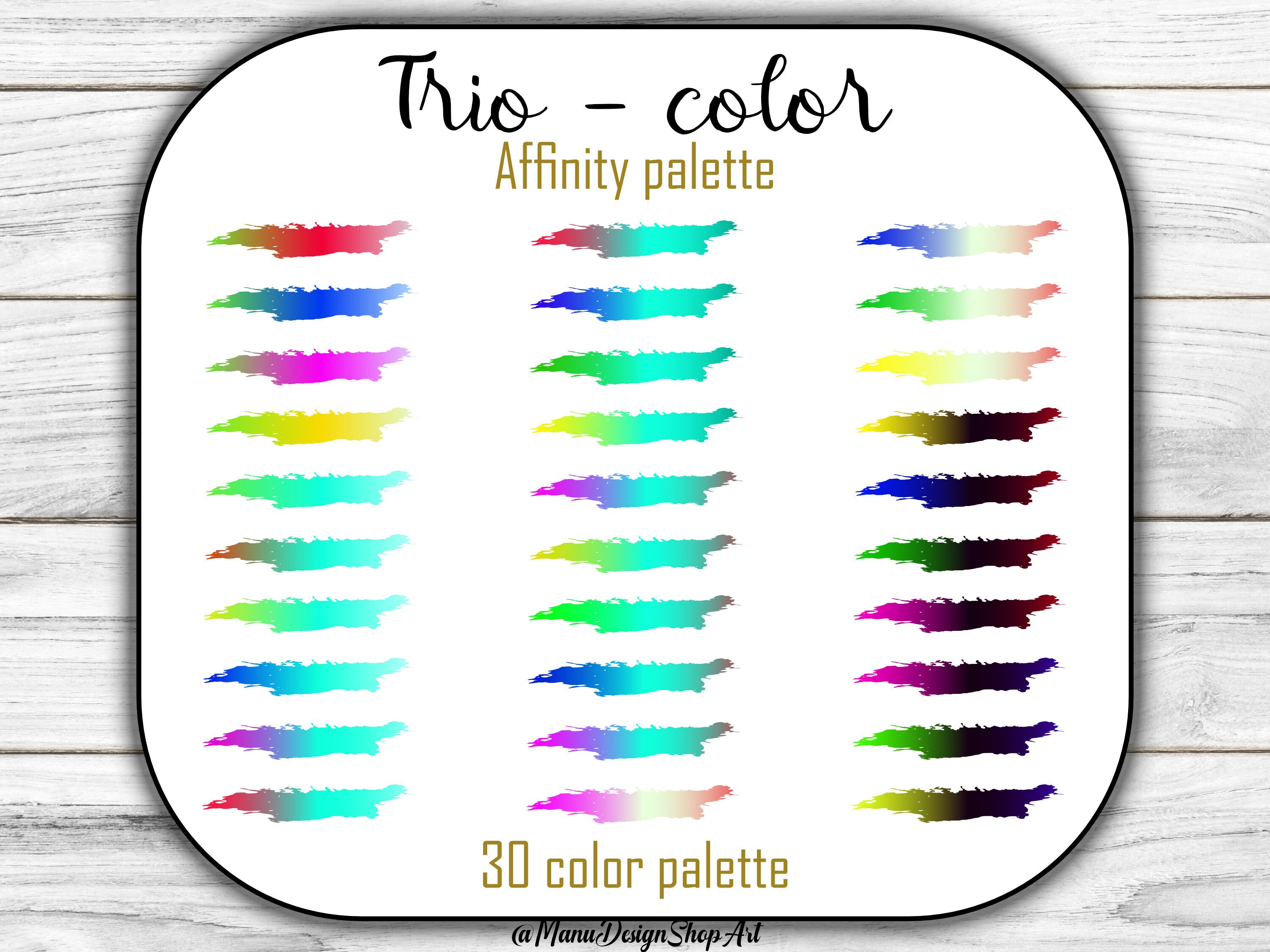 Affinity Color Palette Trio Color Color Sample Color Gradient 3 Colors