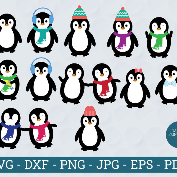 Penguin svg, Penguin svg Baby, Penguin Clipart, Penguin Outline svg, Emperor Penguin svg, Penguins svg, Cut Files for Silhouette/Cricut