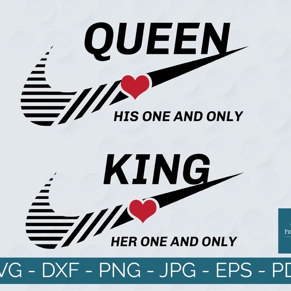 King and Queen svg, King Queen svg, His and Hers svg, Her King svg, His Queen svg, Couple Shirts svg, His and Her svg, INSTANT DOWNLOAD