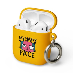 AirPod Cases | AirPod Pro Cases | Wireless Charging | Impact Absorbing | Cat Airpod Cases | My Happy Face