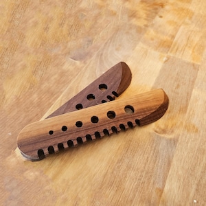 Walnut Wood Herb Stripper – Handmade Kitchen Tool for Garden Herbs,
