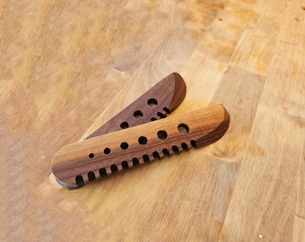 Walnut Wood Herb Stripper – Handmade Kitchen Tool for Garden Herbs,