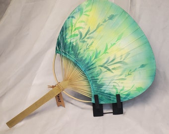 Green Fields,  Paddle / Uchiwa Fan, for Cosplay, LARP, Wedding, Beach