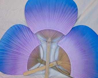 Ventaglio a pale dipinto a mano / Ventaglio Uchiwa - Ortensia