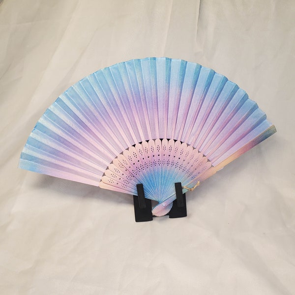 Hydrangea, Silk Folding Fan for, Cosplay, LARP, Renaissance Fair, Wedding