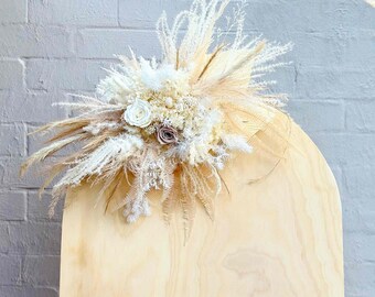 Wedding Easel Flower Decoration Signs Name Signage Preserved Dried Boho Neutral Guest Table Display Birthday Christening Party Kids Shower
