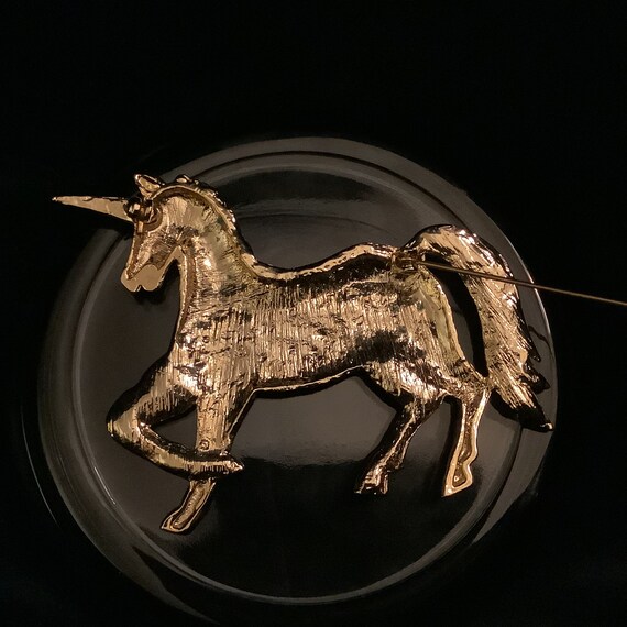Enamel Unicorn Brooch - image 3