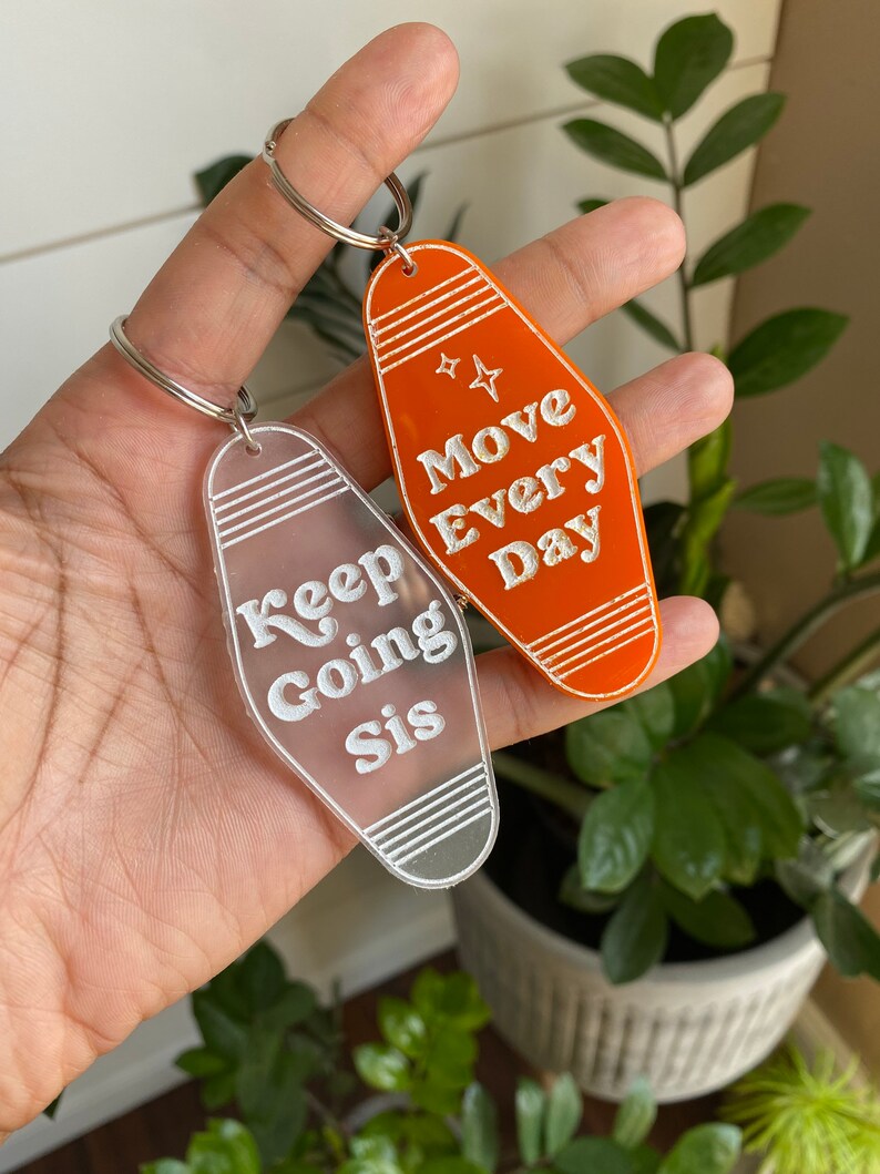 Retro Inspired Motel Keychain Funny Keychain Custom Etsy