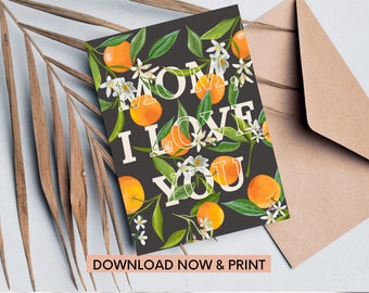 Tropical Birthday Card Printable Mom, Mother's Day Cards Printable, Printable Cards, Printable Birthday Cards, Mom I Love You Card
