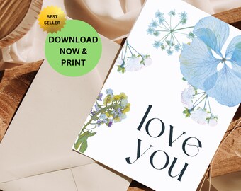 Flower Birthday Card Printable Mom, Mother's Day Cards Printable ...