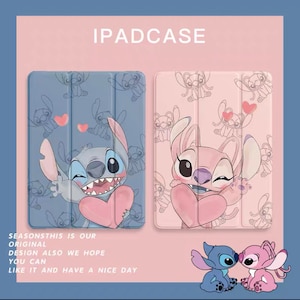 Cute cartoon with pencil holder stitch ip ad case, stitch ip ad pro, ip ad air 5