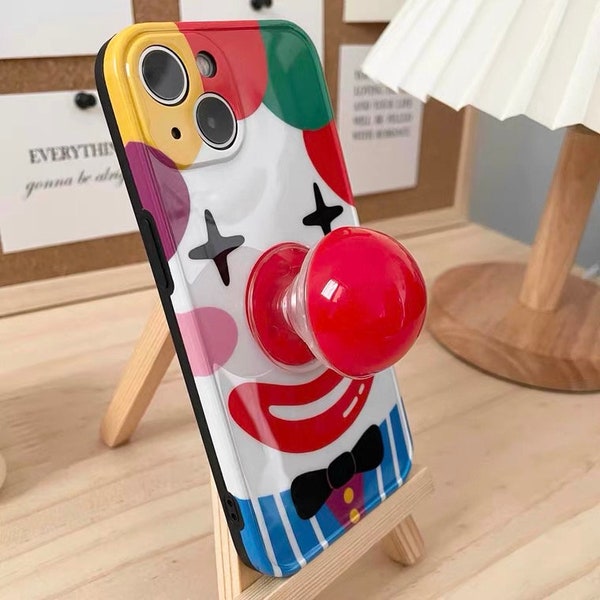 Cute cartoon colorful clown iphone 13, iphone 14
