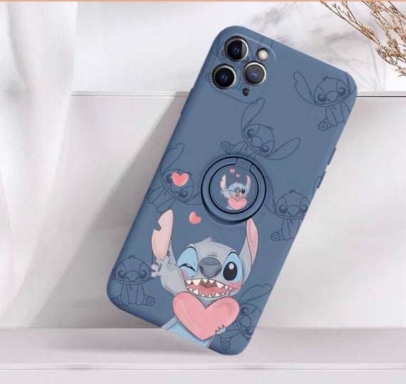 Cute Cartoon Stitch With Ring Case Stand iPhone 12 iPhone 12 