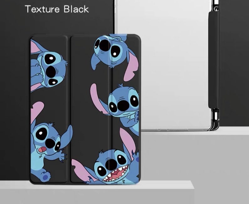 Leuke cartoon stitch i-pad-hoes, i-pad pro, i-pad air, i-pad mini afbeelding 7