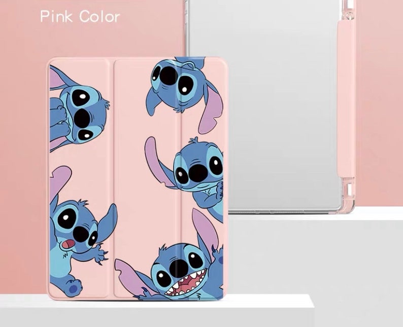 Leuke cartoon stitch i-pad-hoes, i-pad pro, i-pad air, i-pad mini afbeelding 5