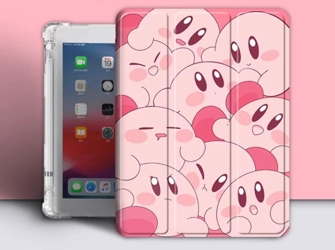 Cute Cartoon Kirby iPad Case, iPad Mini, iPad Air, iPad Pro Etsy