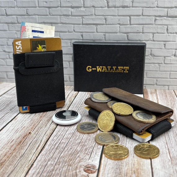Acquista Portafoglio Fermasoldi Airtag in Vera Pelle da Uomo Porta Carte di Credito Bancarie Minimalista Fermasoldi Airtag con Airtag in Italia a partire da 2.6
