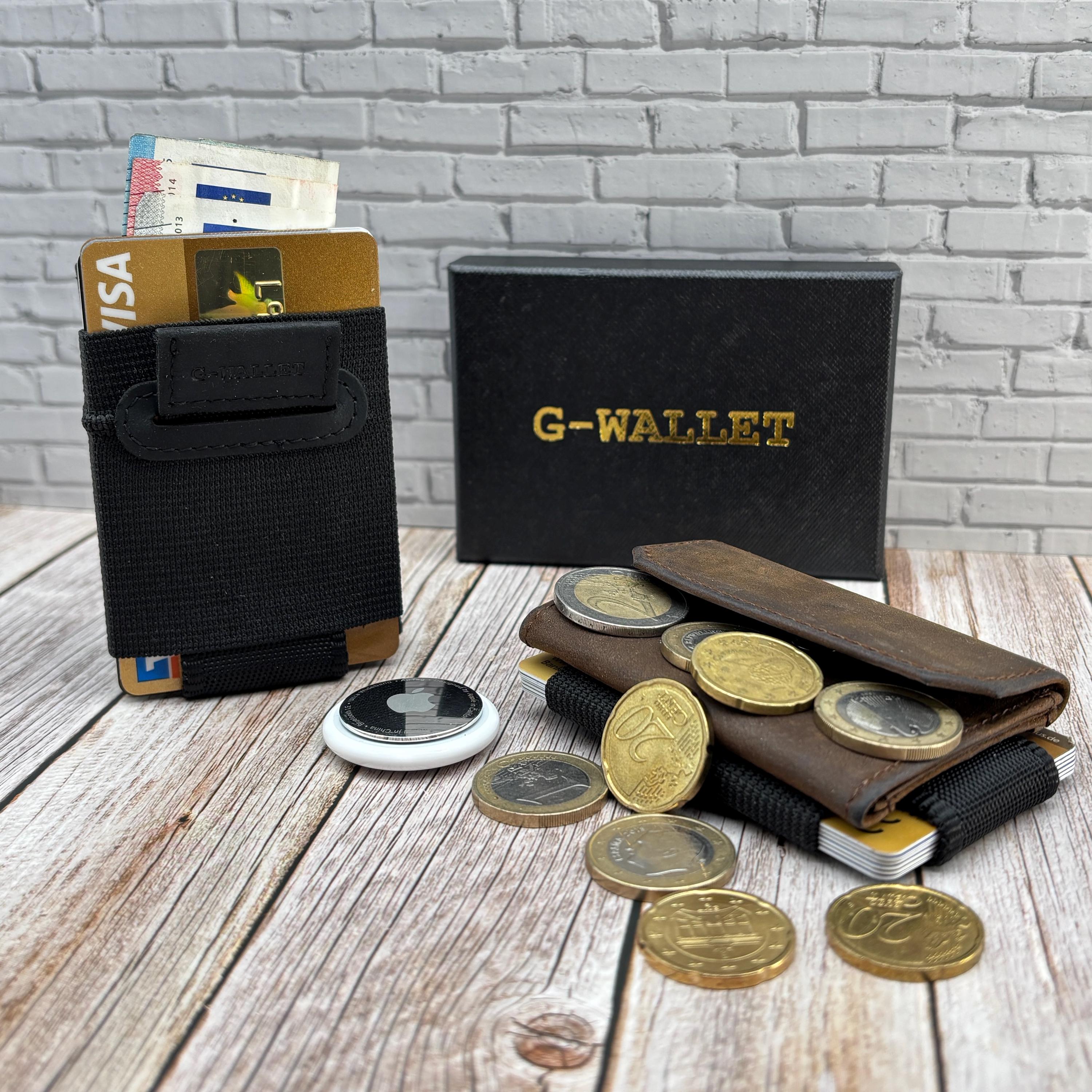 Super Slim Wallet With Coin Pocket AirTag Support Genuine Leather  Customizable - Perfect Gift for Men + Women G-WALLET® - Etsy Norway
