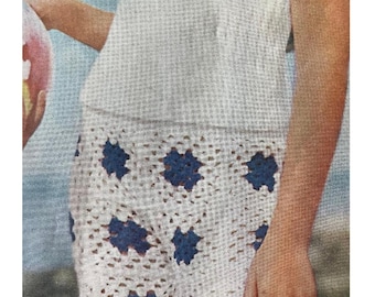 Vintage Crochet Shorts Pattern • Granny Square Kids PDF