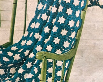Printable Crochet Afghan Pattern – Retro-Inspired Home DIY Instant Download