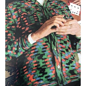 Men's Crochet Shirt Pattern – 70s Style Jacket PDF (Digital Download)