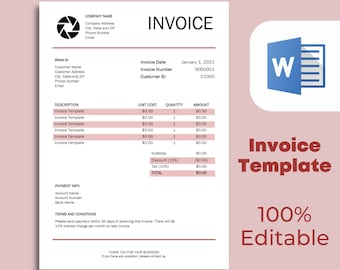 Microsoft Word Rechnung Vorlage