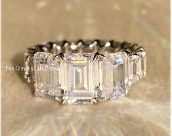 3 CT Solid Gold Emerald Cut Moissanite Engagement Ring For Woman, Vintage Ring, Promise Ring, Birthday Gift / Anniversary Gift For Woman