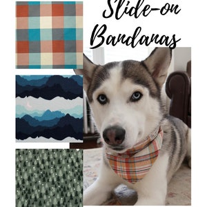 Slide-on-collar Dog Bandanas