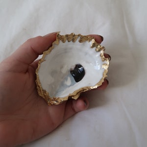 Oyster Shell Trinket Dish | Gold Foiled | Real Oyster Shell