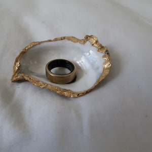 Oyster Shell Trinket Dish | Gold Foiled | Real Oyster Shell