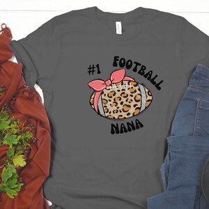 Custom Football Grandma Shirt, Custom Football Nana Shirt, Personalized Football Shirt, Gift for Football Nana, Sports Shirt