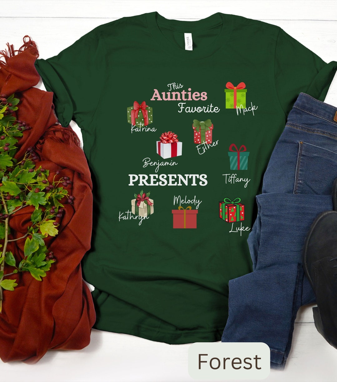 Cute Aunt Christmas Shirt Makes Great Custom Christmas Gift for Aunt ...